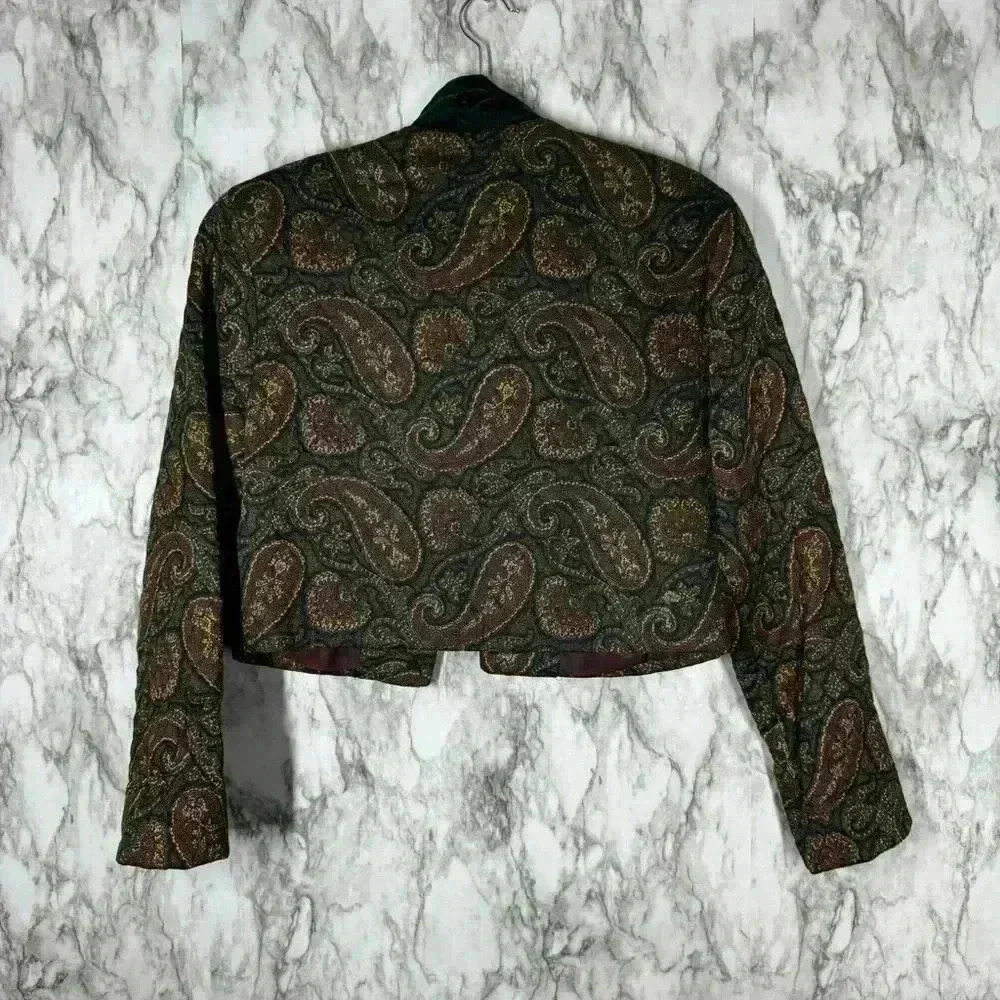 Gregge Petite Women's Blazer Jacket Paisley Vintage - Picture 6 of 6